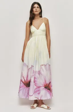 AJE Vacation Maxi Dress Ombre hibiscus Size 12 for rent on The Volte - image 1