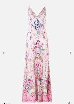 Camilla V-Neck Long Bias Slip Dress With Train Size M for rent on The Volte - image 3