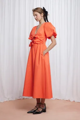 Lovaan Devon Dress Coral Size 12 for rent on The Volte - image 2