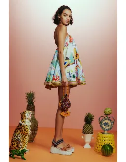 ALEMAIS La Charrasca Halter Mini Dress Multi Size 10 AU for rent on The Volte - image 14