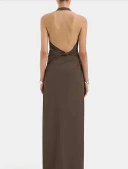 Sir Sol Halter Gown in Mocha Size 0/6 for rent on The Volte - image 2