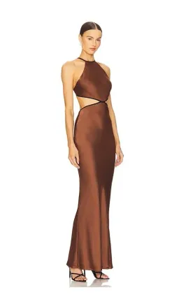 Misha Edem Maxi Dress - chocolate - size S/8 for rent on The Volte - image 2