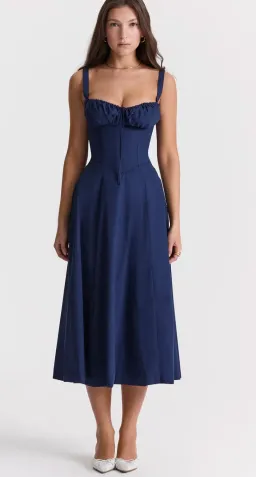 House of CB French Navy Bustier Sundress  for rent on The Volte - image 1