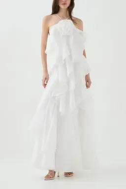Aje Pandorea Maxi Dress in White for rent on The Volte - image 1