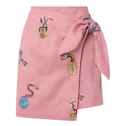 ALEMAIS Timmy Embroidered Shirt & Sarong Skirt Pink Size 10 AU for rent on The Volte - image 6