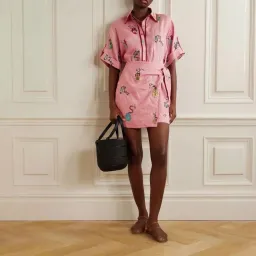 ALEMAIS Timmy Embroidered Shirt & Sarong Skirt Pink Size 10 AU for rent on The Volte - image 7