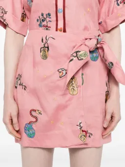 ALEMAIS Timmy Embroidered Shirt & Sarong Skirt Pink Size 10 AU for rent on The Volte - image 13