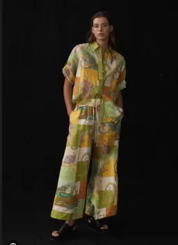 Alemais Jerome Shirt and Pants Set Multicolour Print Suit Size 8 for rent on The Volte - image 1