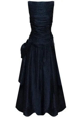 Lovaan Ophelia Dress Silk/Linen Royal Dot Size 6 for rent on The Volte - image 4