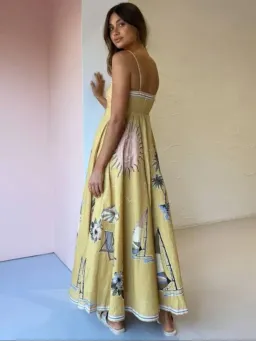 Alemais Sunset Shades Sundress in Sand Size 10 for rent on The Volte - image 2