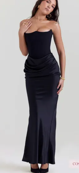 House of CB Persephone Black Strapless Corset Dress Size Medium (Fits Small, Aus size 8) for rent on The Volte - image 2