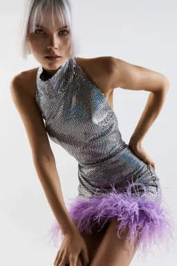 New Arrivals İlkyaz Özel ‘Vanessa in Les Bains’ Mini Dress — Silver (Size 38) for rent on The Volte - image 1