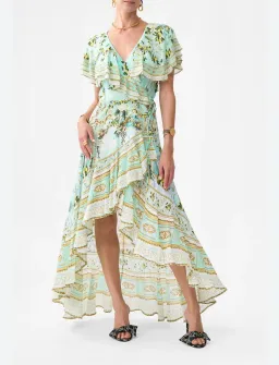 Camilla Frill Sleeve Long Dress Venus On A Vespa Size S (10) for rent on The Volte - image 1