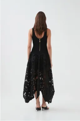 Aje Atlas Knit  Midi Dress Black Size XS  for rent on The Volte - image 4