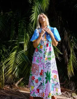 Binny Dress "The Gods Must Be Crazy Maxi Dress", Size 12 for rent on The Volte - image 4