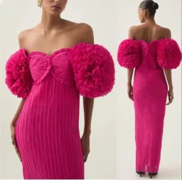 Aje Crystallise Pleated Maxi Gown in Hot Pink Size 8 for rent on The Volte - image 1
