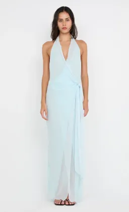 Bec & Bridge SONEVA WRAP DRESS Arctic Blue Size 10 for rent on The Volte - image 1