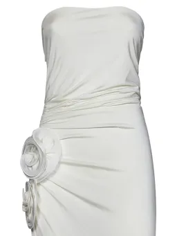 Magda Butrym White Strapless Maxi Dress for rent on The Volte - image 5