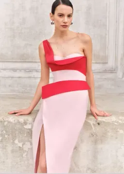 Eliya The Label Pink & Red Cartia Dress - 12 for rent on The Volte - image 4