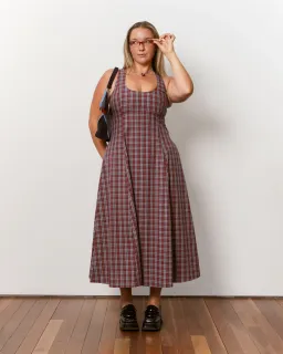Katherina Lou Annabel Maxi Cherry Plaid for rent on The Volte - image 5