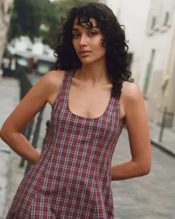 Katherina Lou Annabel Maxi Cherry Plaid for rent on The Volte - image 7