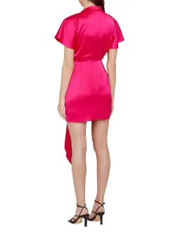 Acler Lochner Mini Dress Fuchsia Pink Size 10 for rent on The Volte - image 2