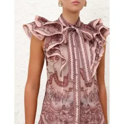 Zimmermann Crush Frilled blouse and midi skirt size 2  for rent on The Volte - image 4