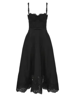 Zimmermann Hypnotic Lace Trim Gown Black Size 3 for rent on The Volte - image 1