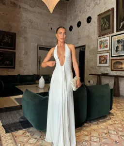 Jennifer Cupro Maxi Cedar Brown Size 10 for rent on The Volte - image 1