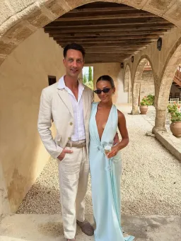 Misha Collection The Harlow Satin Maxi Dress in Ice Blue Size Medium / 10 AU for rent on The Volte - image 11