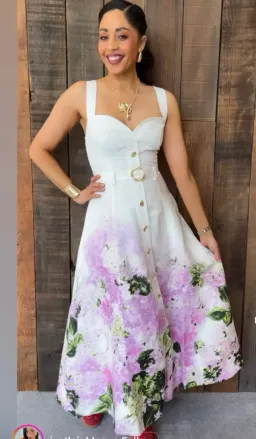 AJE EARTHA MIDI DRESS in PINK HYDRANGEA SIZE 14 for rent on The Volte - image 6