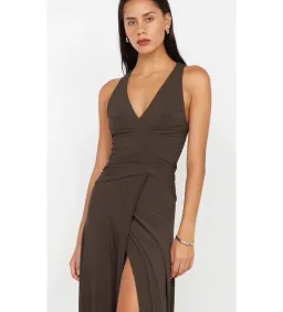 Bec and Bridge Greta Racerback Gown in Dark Chocolate Brown in Size 6 / xs au for rent on The Volte - image 9