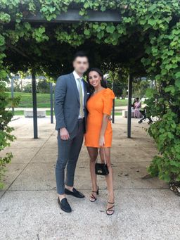 By Johnny Shell Shoulder Sleeve Mini Dress for rent on The Volte - image 4