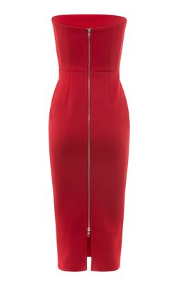 Alex Perry Myra Strapless Column Dress Red Size 8 for rent on The Volte - image 4