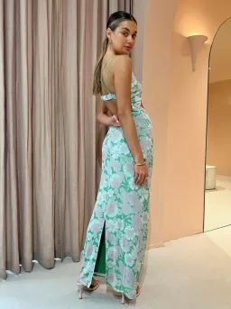 Hansen And Gretel Fantasy Maxi Dress In Flowerbomb Size Large for rent on The Volte - image 3