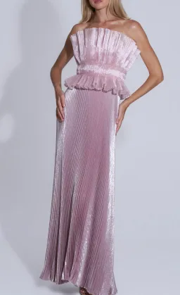Lideé Masquerade Gown in Dusty Shimmer - Size 8 for rent on The Volte - image 1
