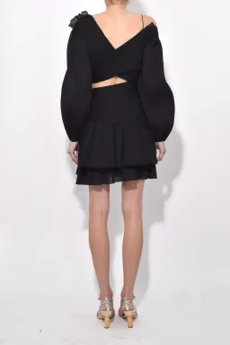 Zimmermann Golden Surfer Mini Dress Black Size 0P / AU 6P for rent on The Volte - image 4