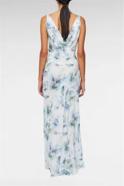BEC & BRIDGE CORRINE V MAXI DRESS IN WATERCOLOUR FLORAL Size 8 for rent on The Volte - image 6