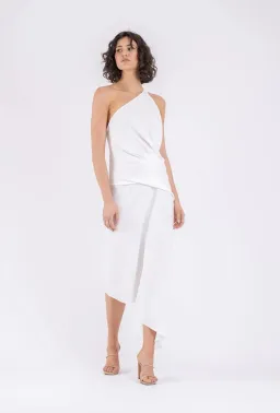 One Fell Swoop Temptation Dress in Runway White Matte - Size 8 for rent on The Volte - image 4