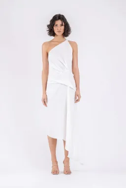 One Fell Swoop Temptation Dress in Runway White Matte - Size 8 for rent on The Volte - image 1