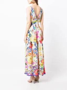 Fairy Gang Silk Shirred Waist Dress Long for rent on The Volte - image 2