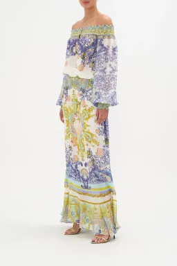 Star Of The Sea Off Shoulder Shirred Dress for rent on The Volte - image 4