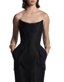 Pardon Fringe Cocktail Midi Dress for rent on The Volte - image 1