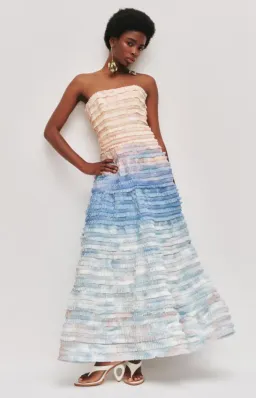 AJE Juliet Midi Dress Horizon Size 10 for rent on The Volte - image 1