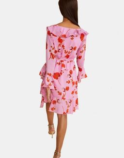 Cynthia Rowley Malibu Ruffle Dress Pink Size XS for rent on The Volte - image 4