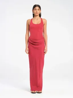 Benni Jade Maxi Dress in Scarlet Size 8 for rent on The Volte - image 2