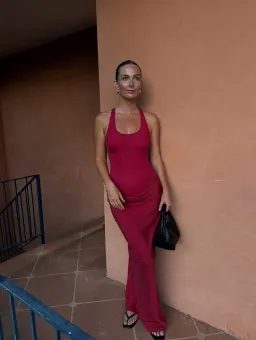 Benni Jade maxi dress in scarlet for rent on The Volte - image 1