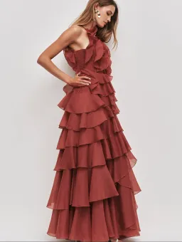 Aje Cleo Gown Size 14 Rust for rent on The Volte - image 2