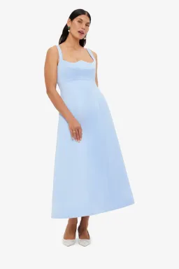 Leo Lin Odette Midi Dress; Sky blue; size 8 for rent on The Volte - image 2