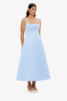 Leo Lin Odette Midi Dress; Sky blue; size 14 for rent on The Volte - image 5